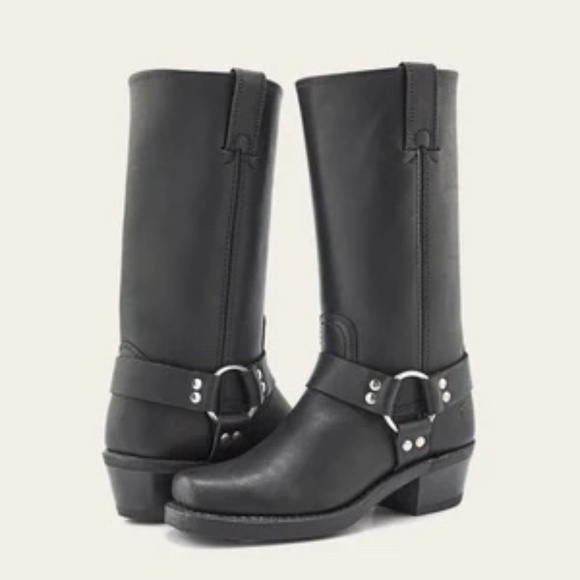 Frye Boot - Harness 12R - Black Western / Cowboy Boot Size 7 - Picture 1 of 5